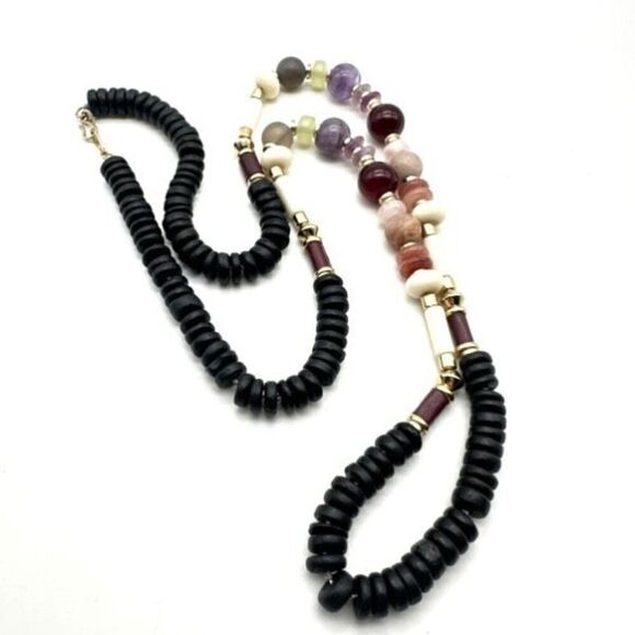 Stella & Dot Genevieve Tassel Necklace Beaded Layered Multi-Strand Tribal office - Picture 2 of 9